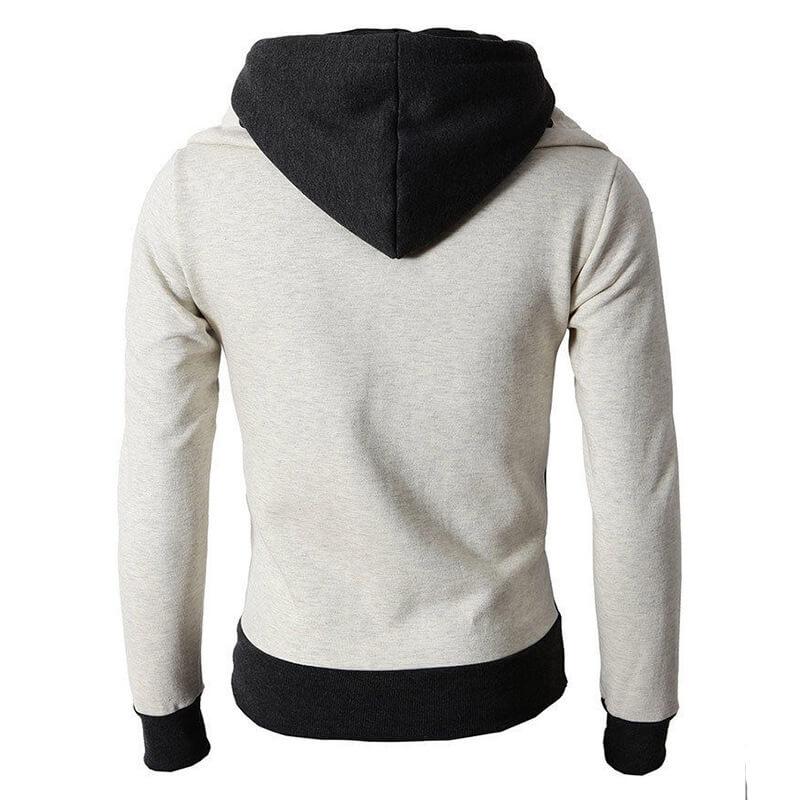 Sweat à Capuche Zippé à Col Montant Moderne pour Homme