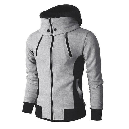 Sweat à Capuche Zippé à Col Montant Moderne pour Homme