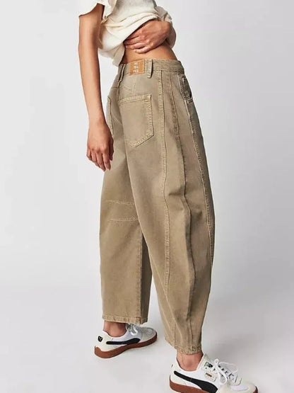 Jean d'hiver confortable coupe décontractée pour femmes