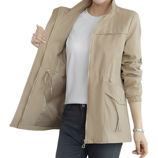 Veste légère chic pour femmes avec détail de taille ajustable