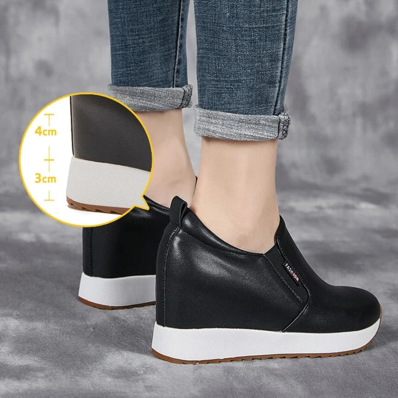 Bottes Cheville Chic en Cuir Véritable avec Talon Bloc