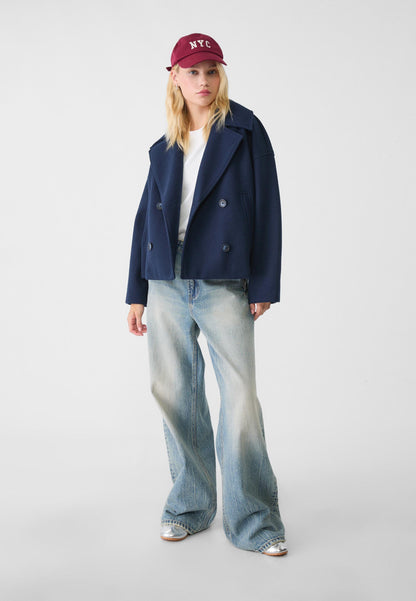 Manteau court classique intemporel pour femmes