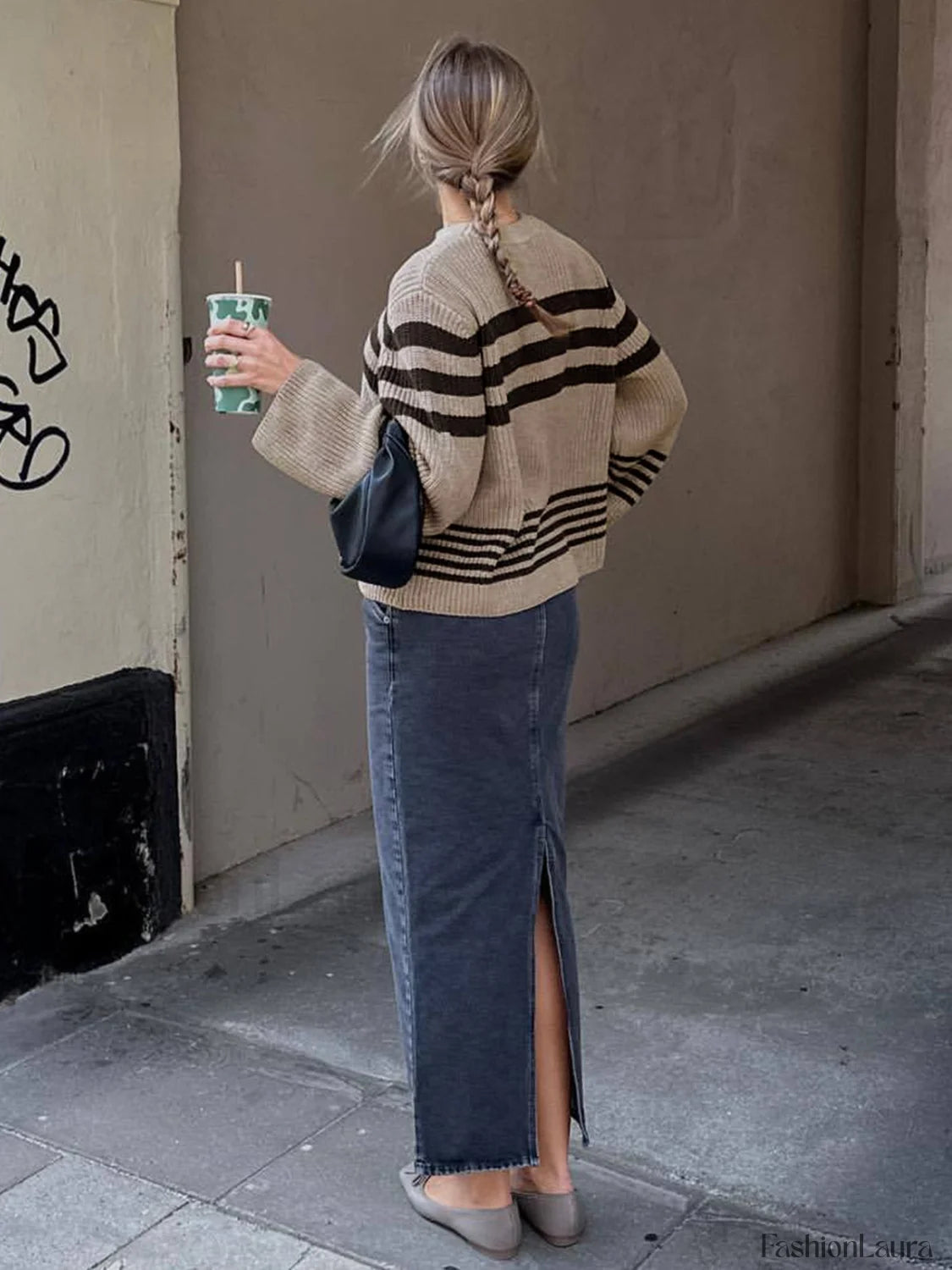Pull en tricot rayé confortable pour un confort quotidien