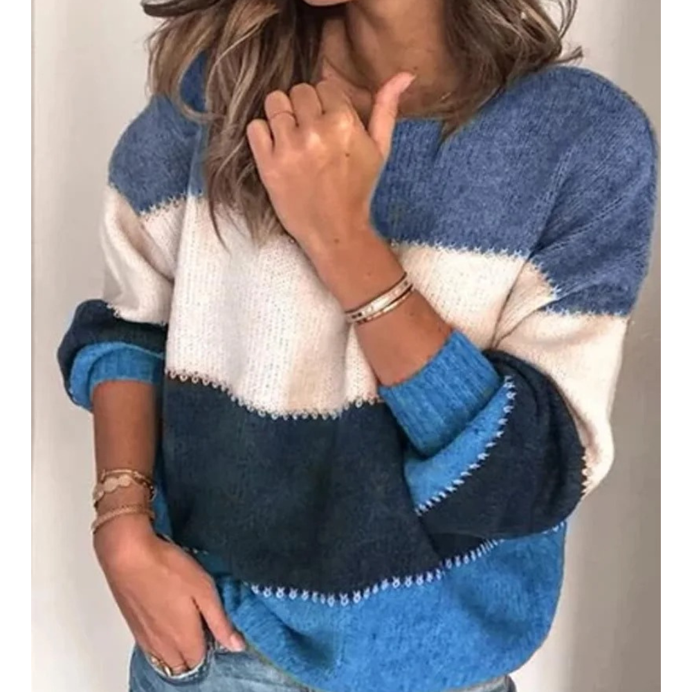 Pull Casual Tricoté Chaleureux et Élégant Femme