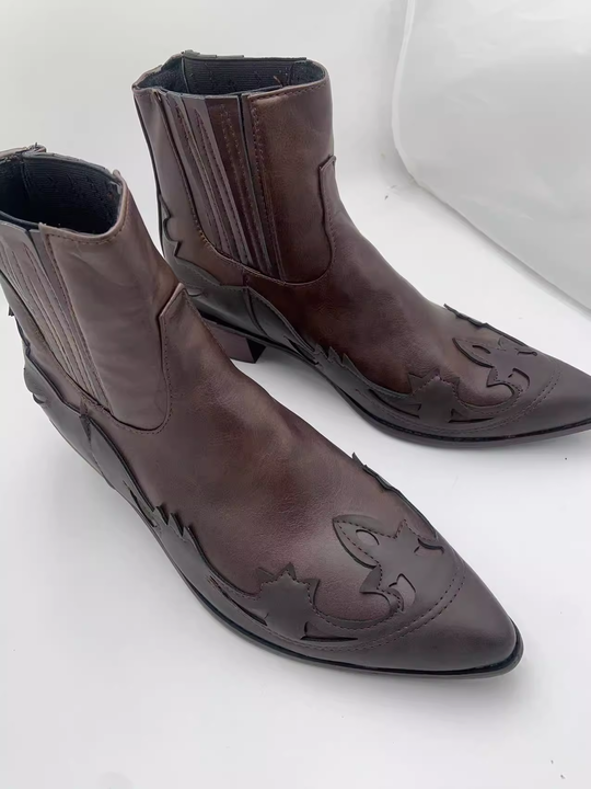 Bottes de Cowboy en Cuir Western Premium Unisexe