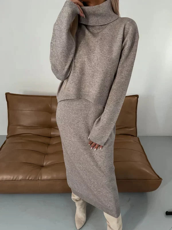 Robe Turtleneck Moderne Confortable et Détendue Femmes