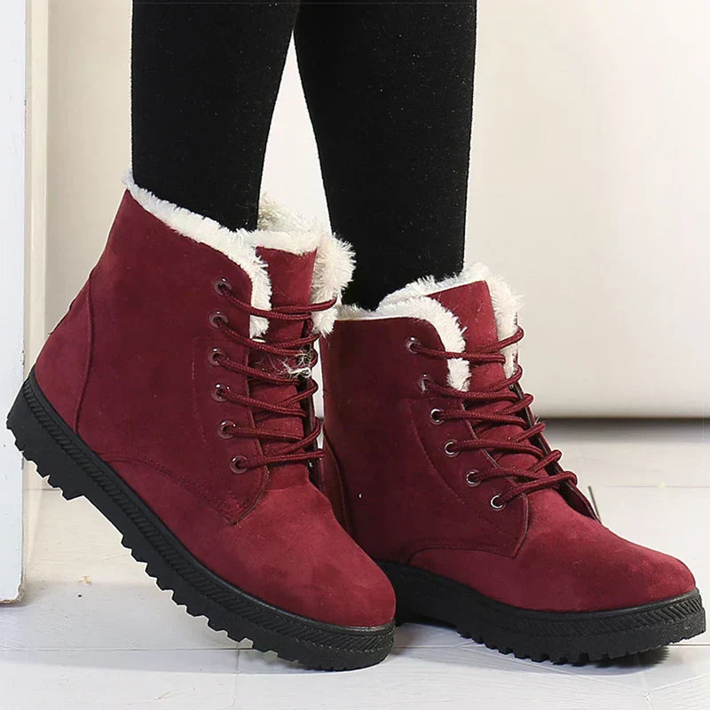 Bottes à lacets d'hiver douillettes et féeriques