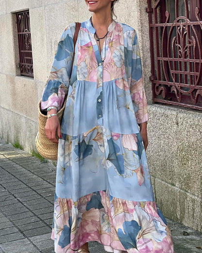 Robe Maxi Florale Décontractée pour Femmes