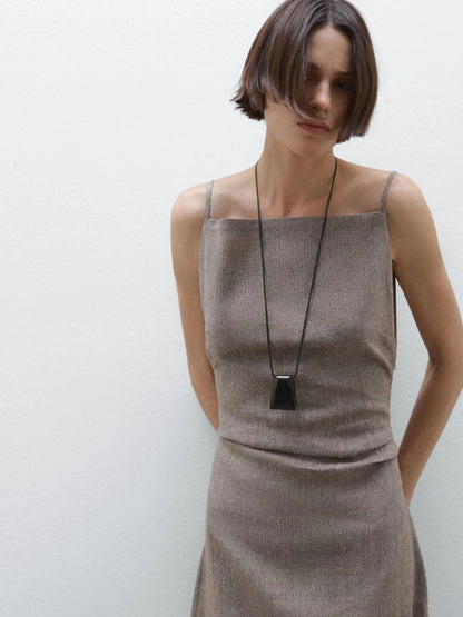 Robe longue en mélange de lin pour un style estival aéré