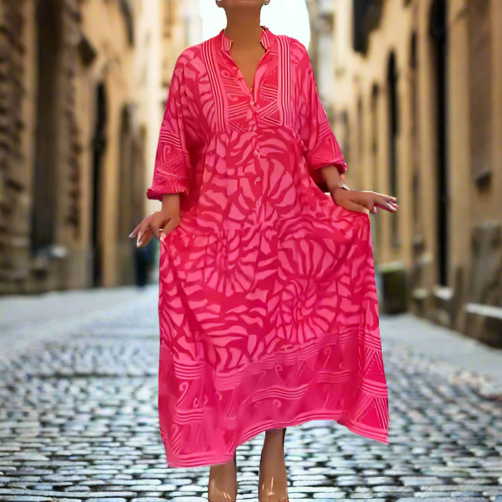 Robe décontractée ample imprimée pour femme