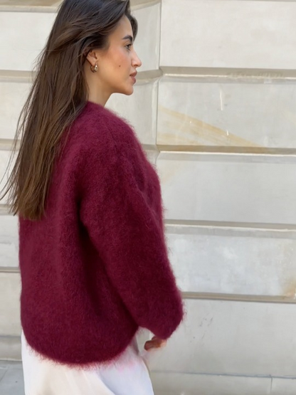 Pull en maille de mohair doux et confortable
