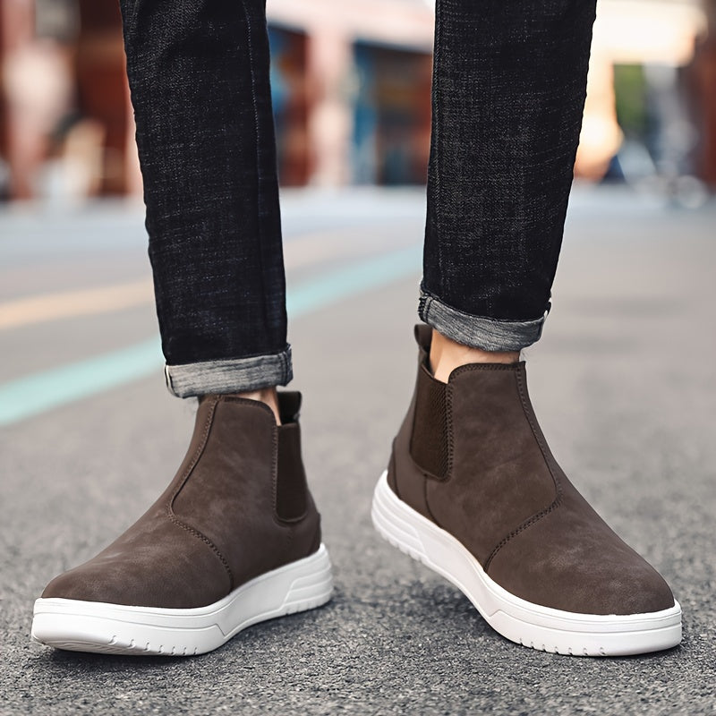 Bottes de cheville élastiques tendance premium hommes