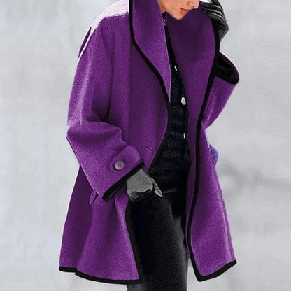 Manteau classique en mélange de laine pour l'automne et l'hiver