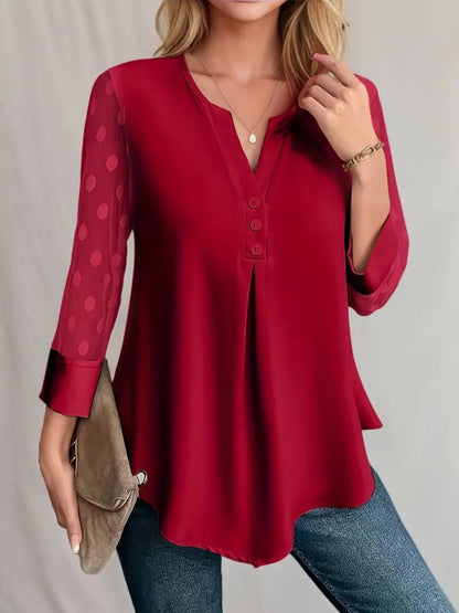 Blouse élégante avec fermeture à boutons pour femmes