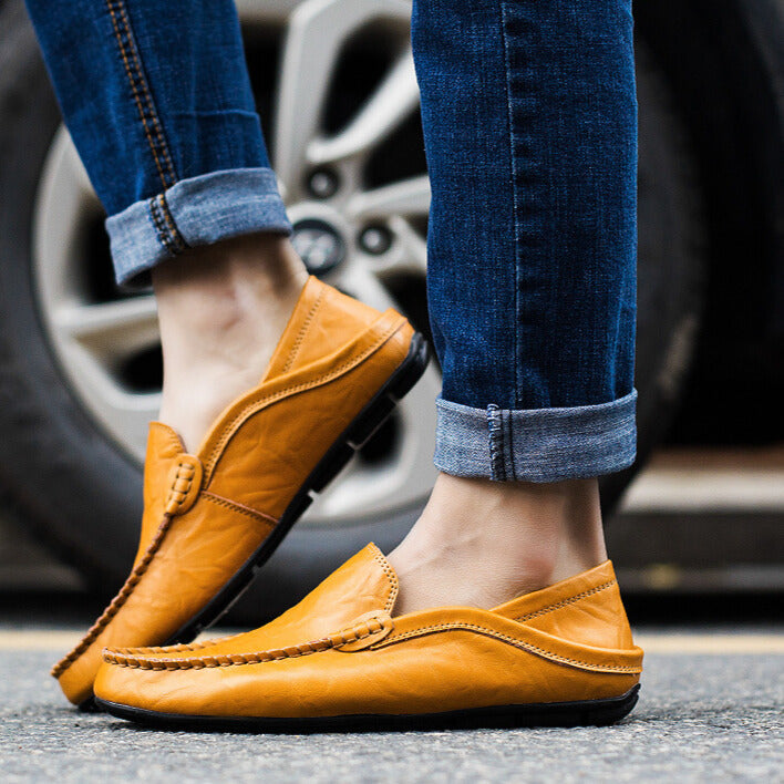 Mocassins en cuir classique pour hommes et femmes