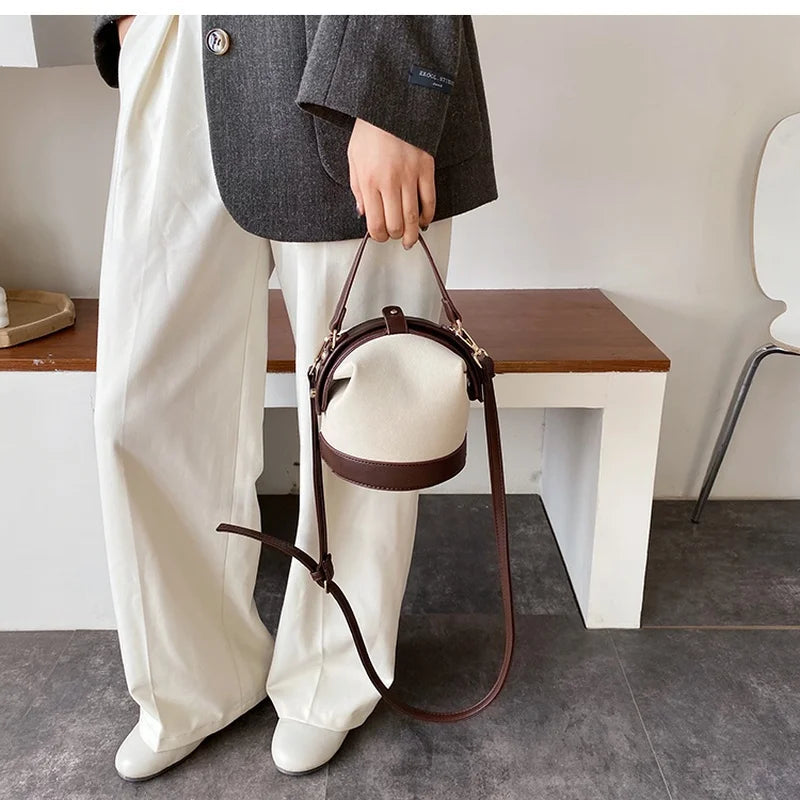 Sac à main seau épaule rétro chic