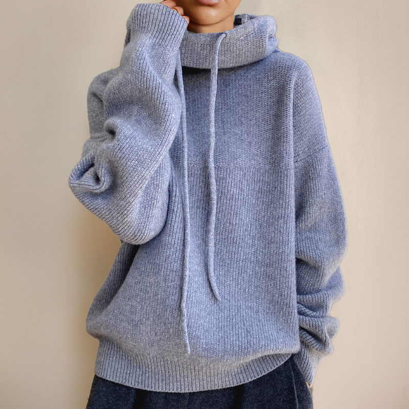 Pull à capuche en maille confortable pour un style décontracté