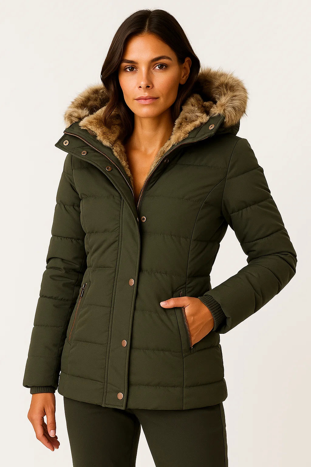 Manteau long d'hiver élégant pour une chaleur chic