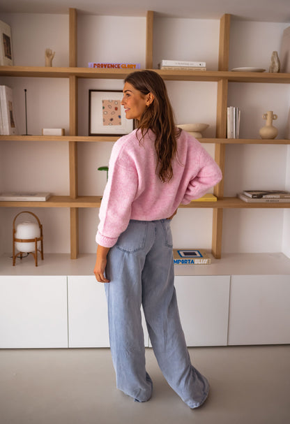 Cardigan matelassé rose chic pour looks superposés