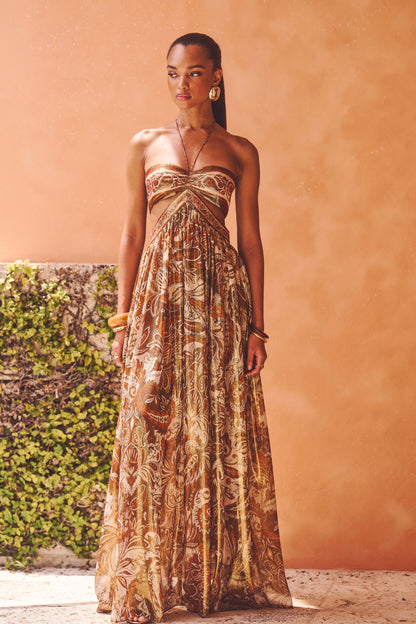 Robe de soirée élégante sans manches pour femme