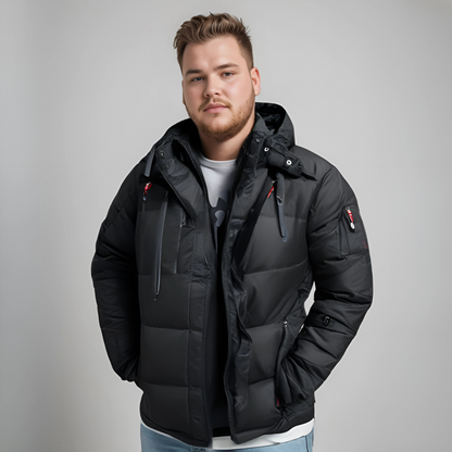 Veste Puffer Matelassée à Col Ronde Haut Hommes