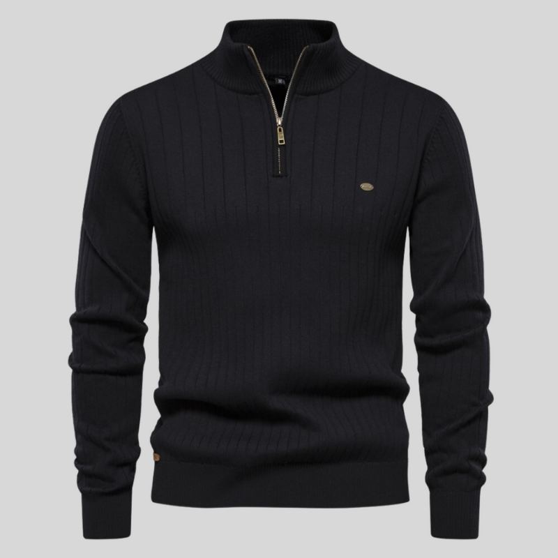 Pull Homme Ribbed Muscle Fit Décontracté Tendance