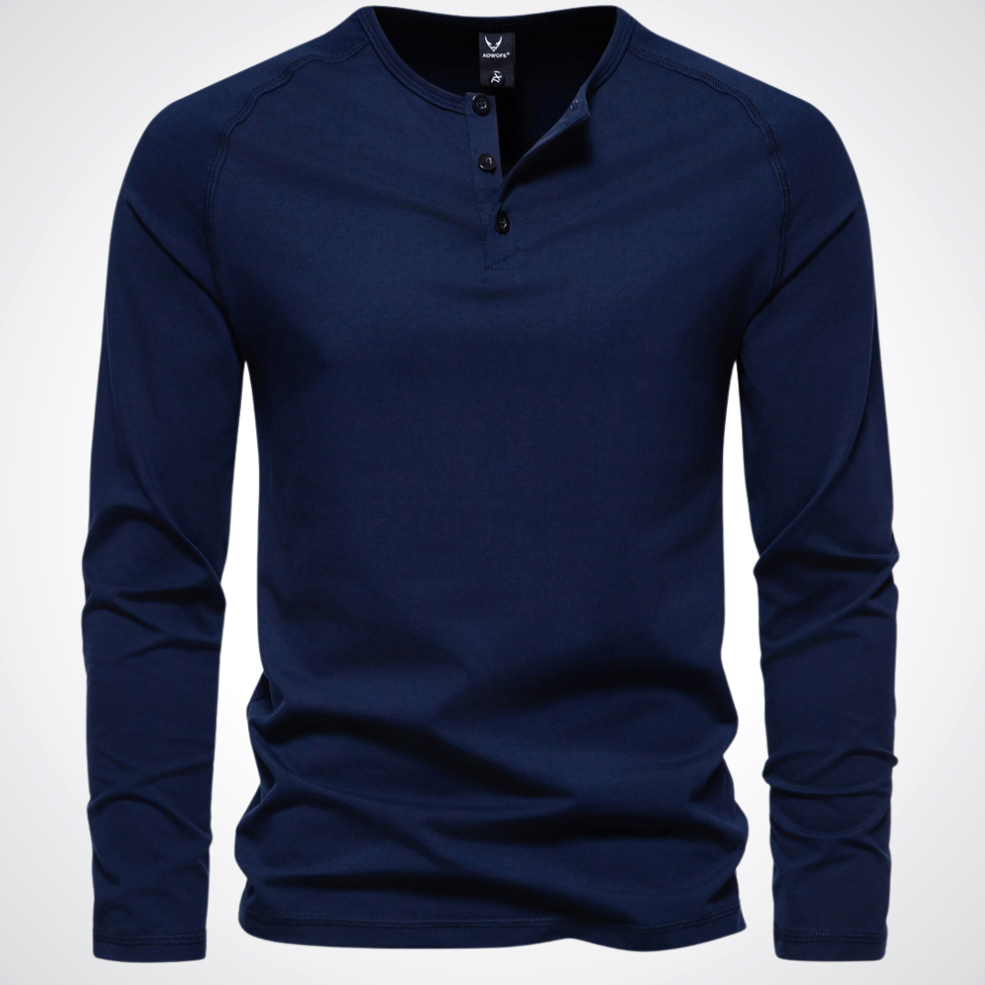 Pull Moderne Ajusté en Coton Col Rond pour Hommes