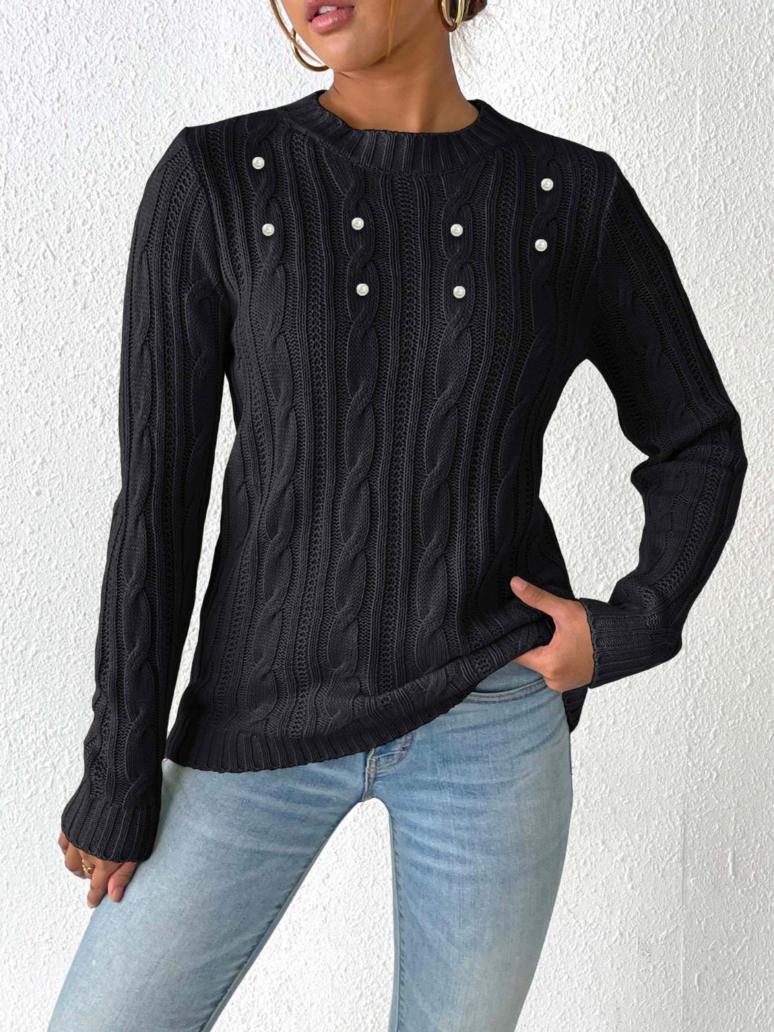 Pull Femme Intemporel Col Rond en Tricot