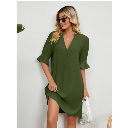 Robe Femme Chic Col V Été