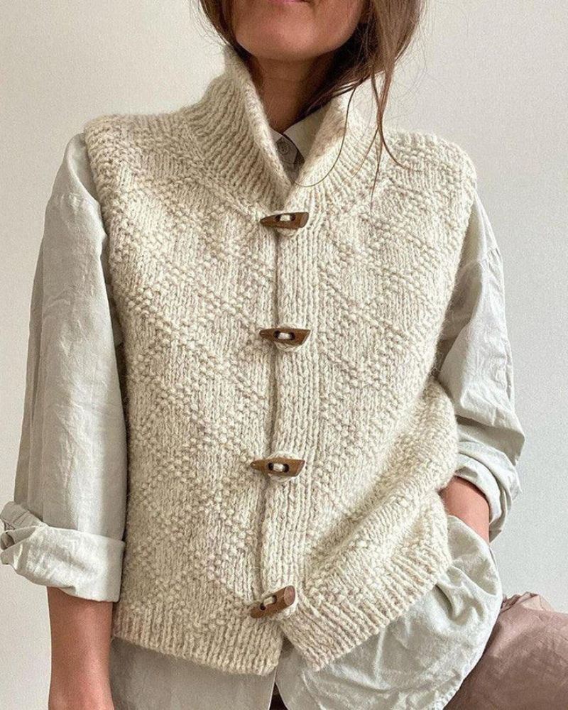 Gilet Sans Manches en Maille Chic pour un Superposition Facile