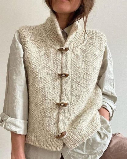 Gilet Sans Manches en Maille Chic pour un Superposition Facile