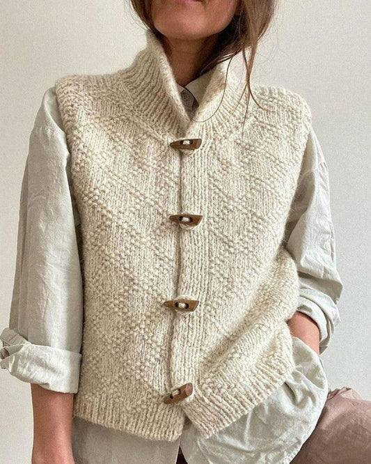 Gilet Sans Manches en Maille Chic pour un Superposition Facile