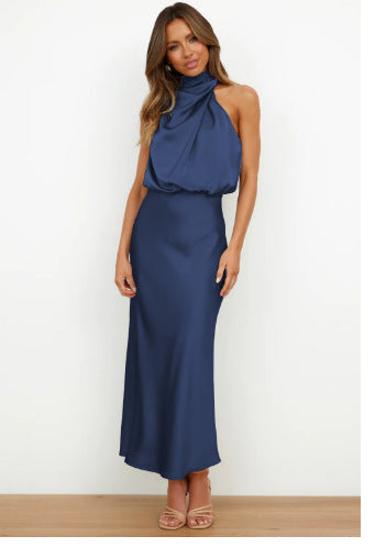 Robe Midi Satin Luxe pour Femmes