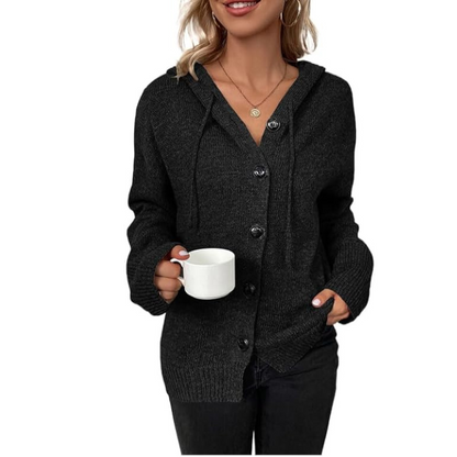 Cardigan boutonné en tricot confortable pour femmes