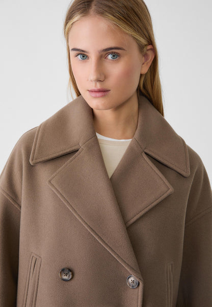 Manteau court classique intemporel pour femmes
