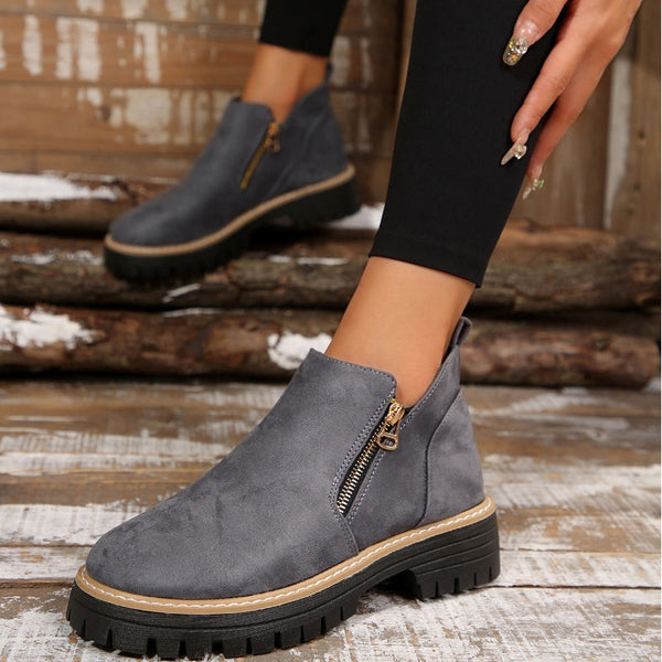 Bottes Cheville en Cuir Classiques et Chic pour Femmes