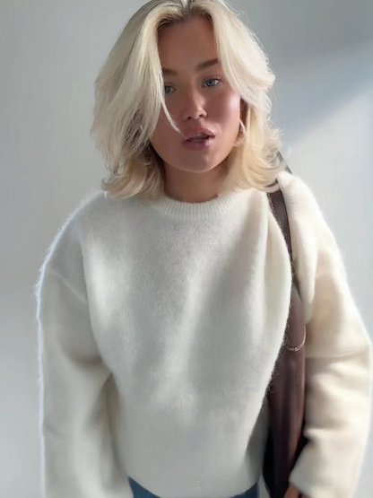 Pull en maille de mohair doux et confortable