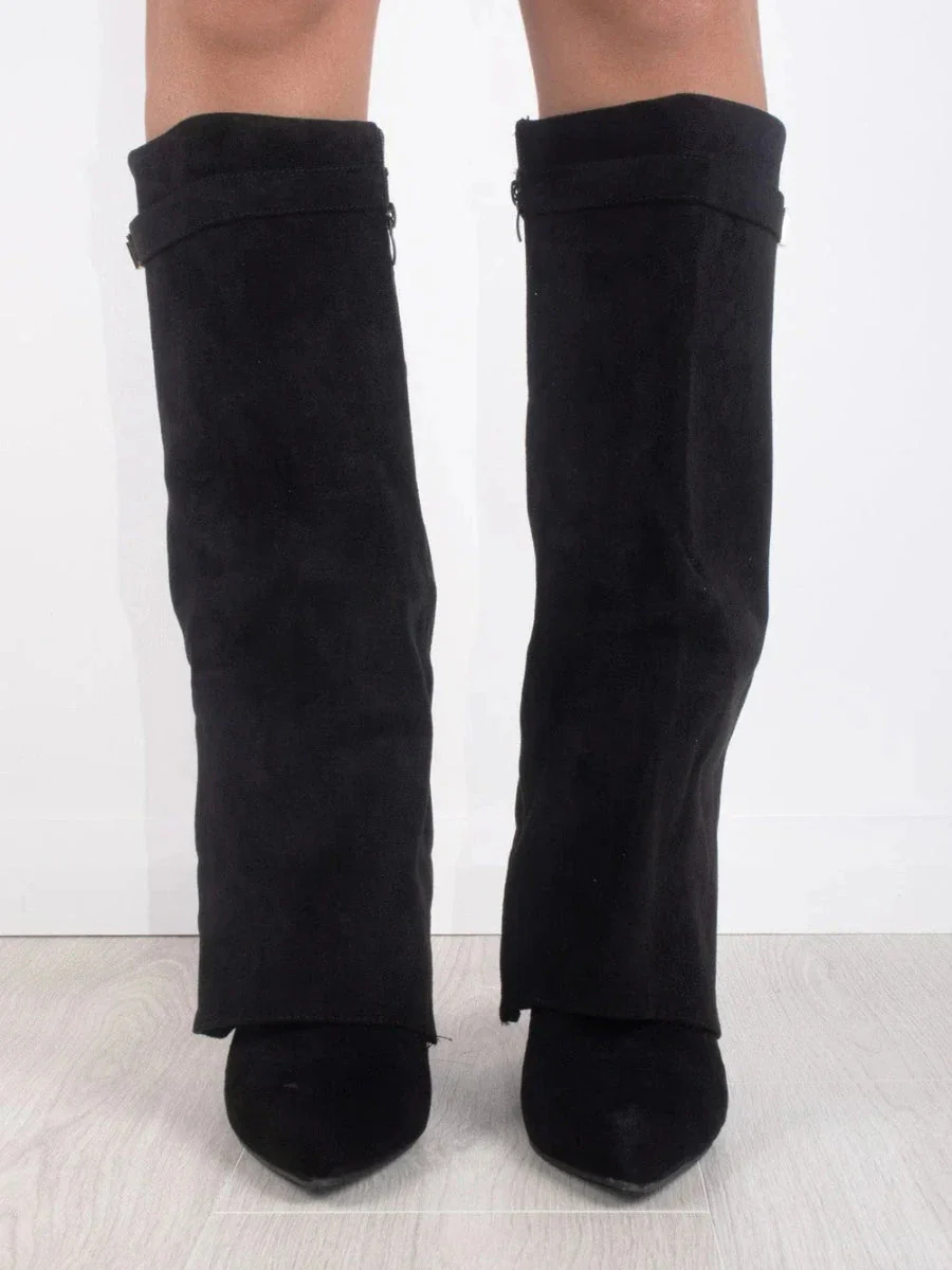 Bottes hautes pliables chic pour femmes