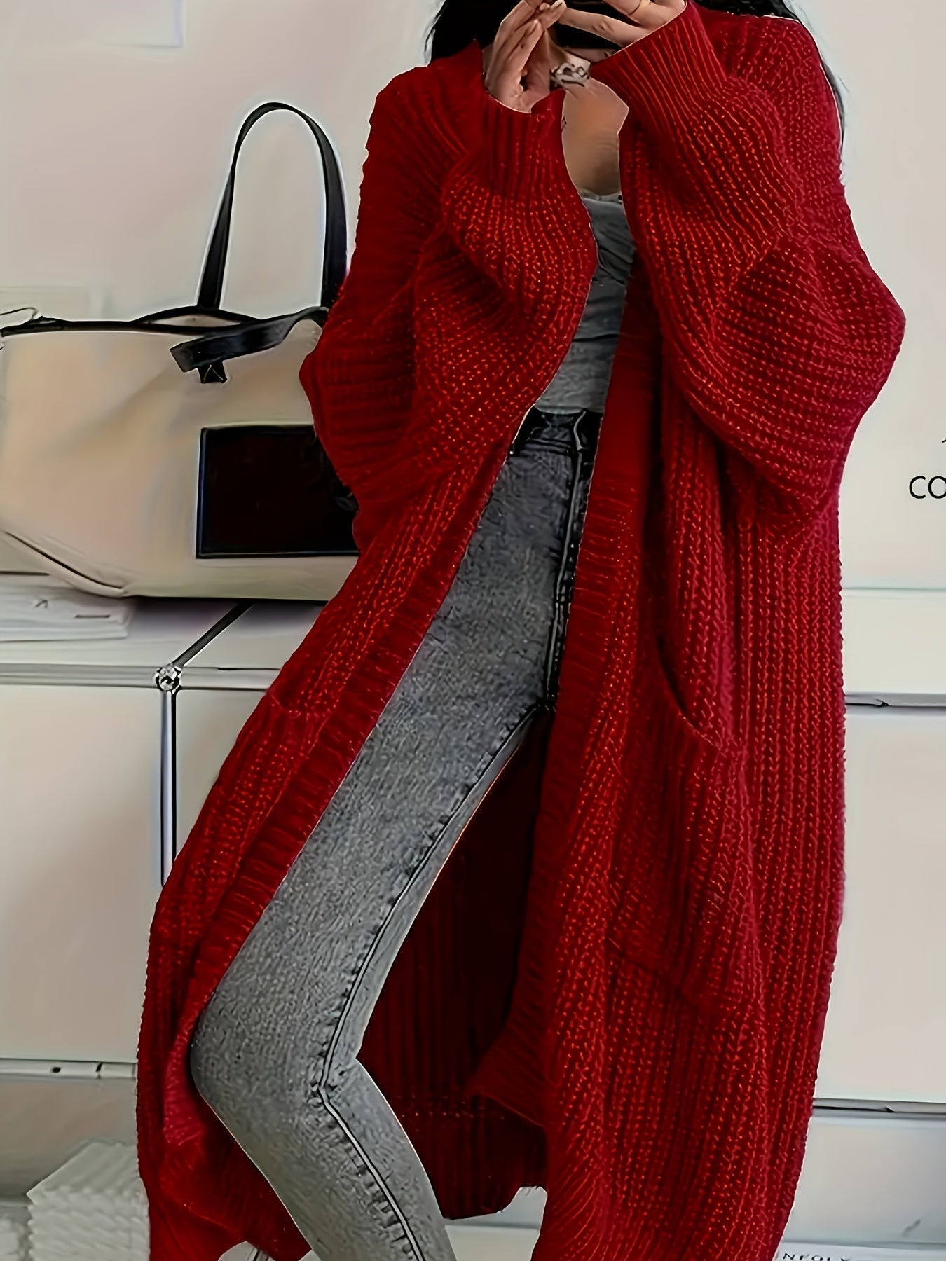 Cardigan en maille ceinturé confortable pour femmes