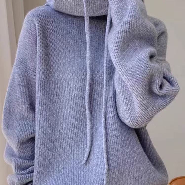 Pull à capuche en maille confortable pour un style décontracté