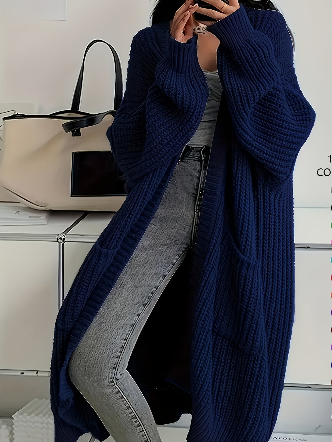 Cardigan en maille ceinturé confortable pour femmes