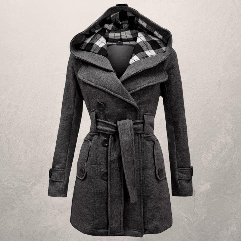 Manteau d'Hiver Élégant pour Femmes avec Ceinture