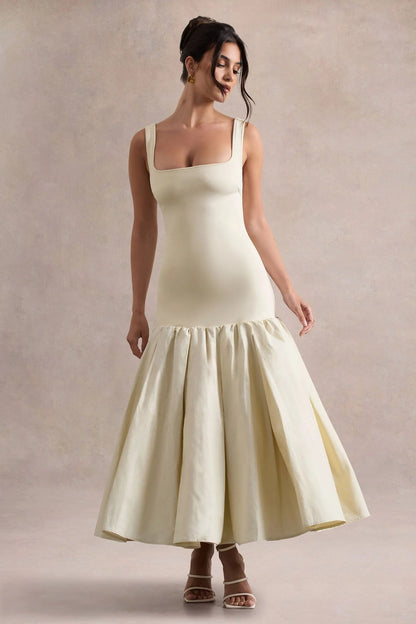 Robe midi élégante et chic pour femme