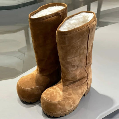 Bottes à plateforme épaisses pour cheville