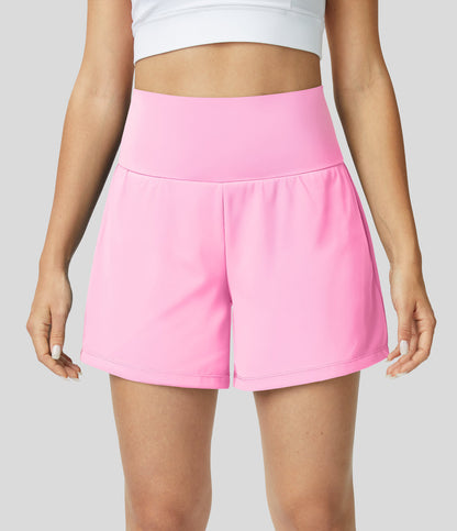 Short de Yoga Taille Haute Poches Doubles Femme