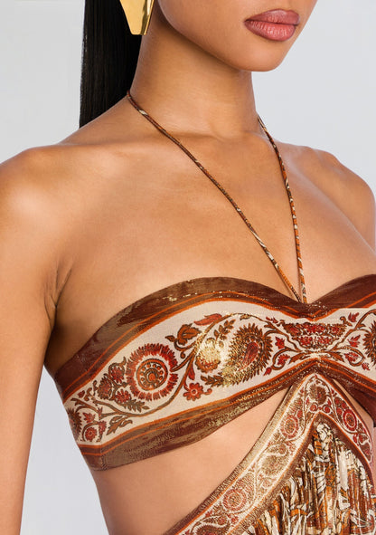 Robe de soirée élégante sans manches pour femme