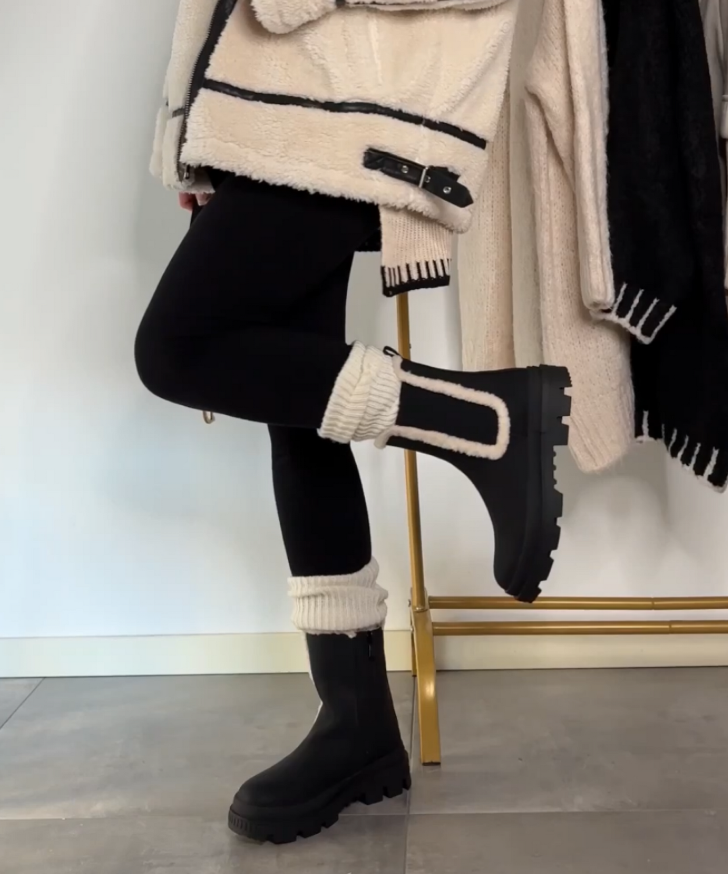 Bottes cheville chic en cuir noir