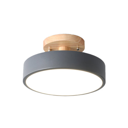 Plafonnier LED Tambour Métallique Nordique