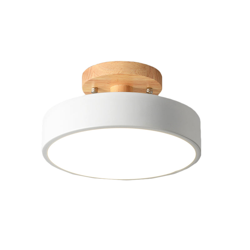 Plafonnier LED Tambour Métallique Nordique