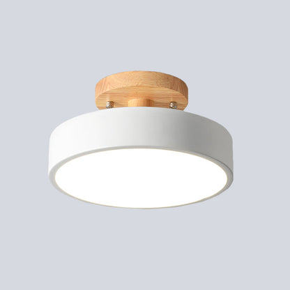 Plafonnier LED Tambour Métallique Nordique